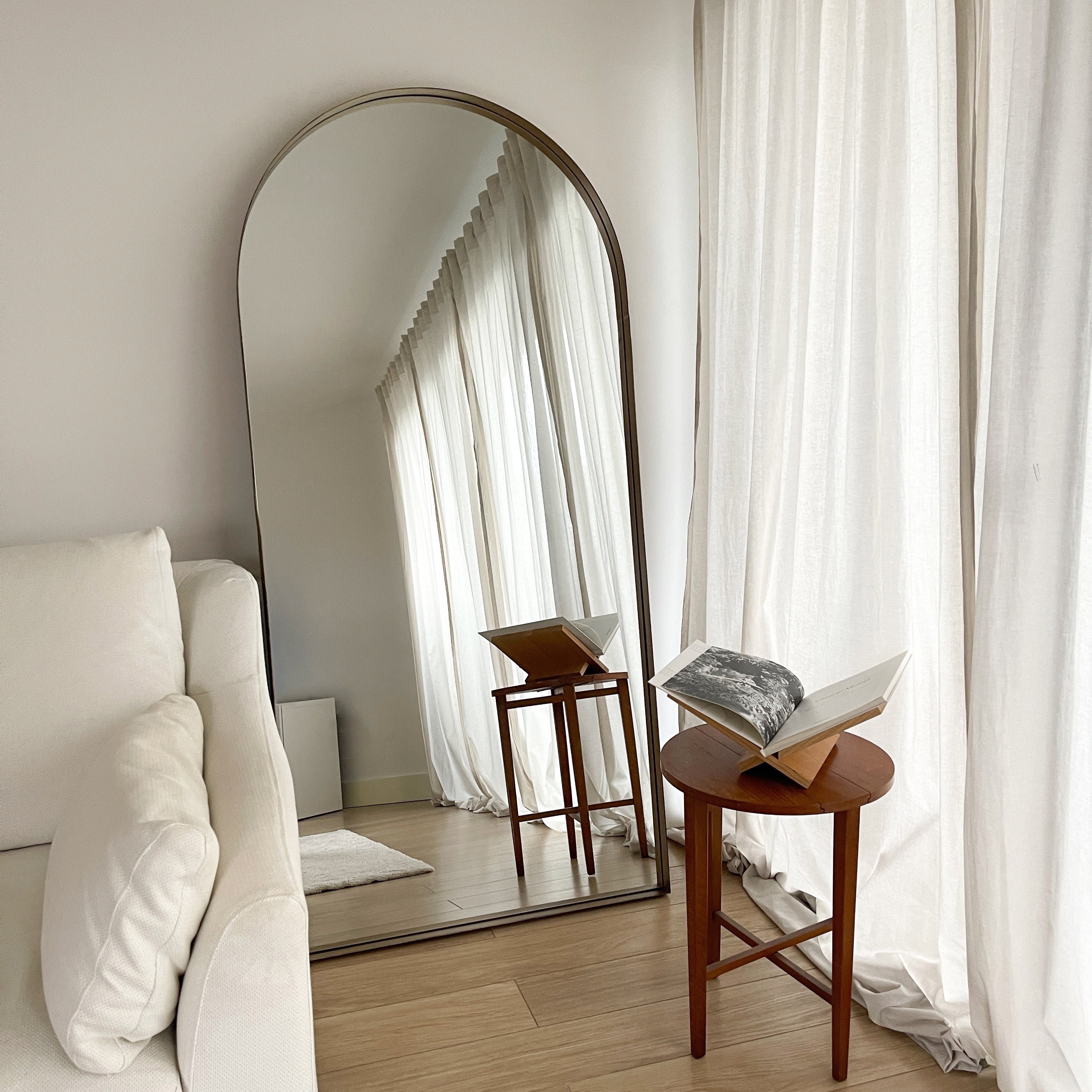 Full Length Arched Gold Large Metal Mirror 170cm x 80cm