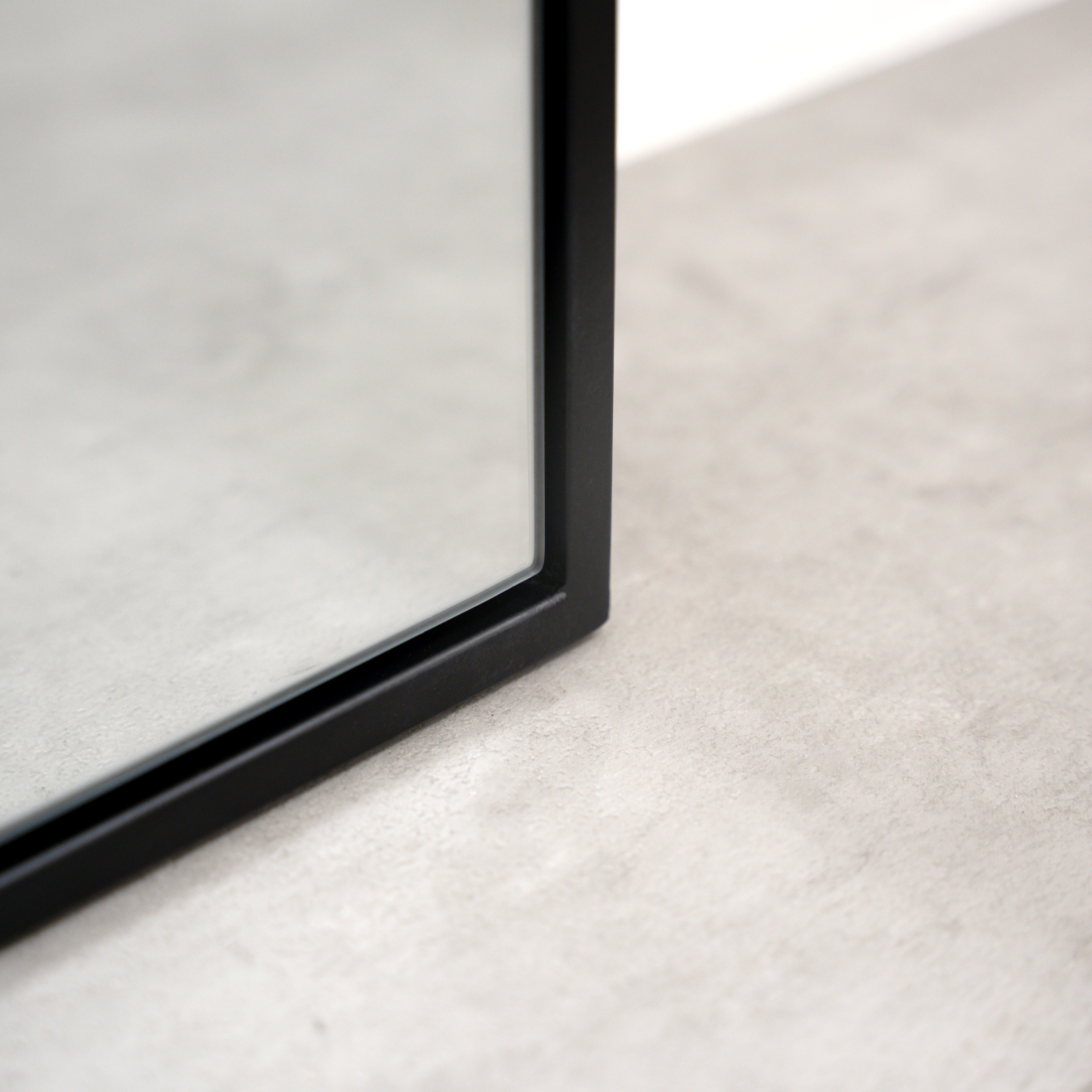 Black Full Length Arched Metal Mirror 180cm x 110cm