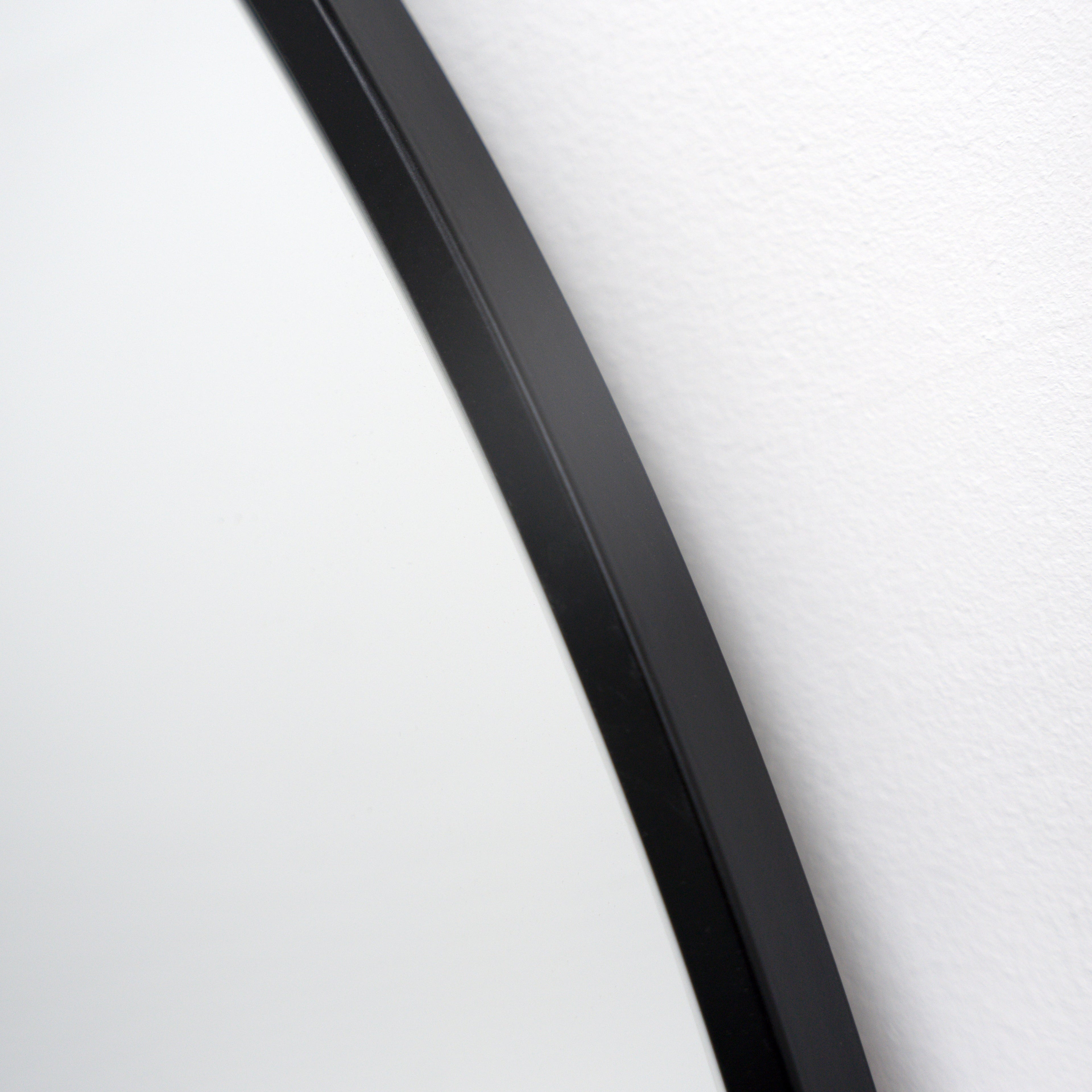 Black Full Length Arched Metal Mirror 180cm x 110cm