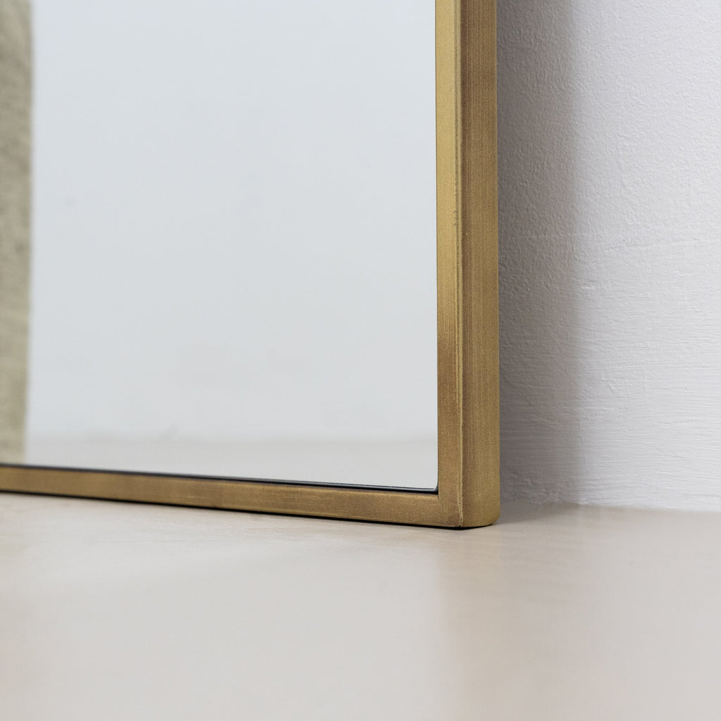 Full Length Gold Large Arched Metal Mirror 160cm x 60cm