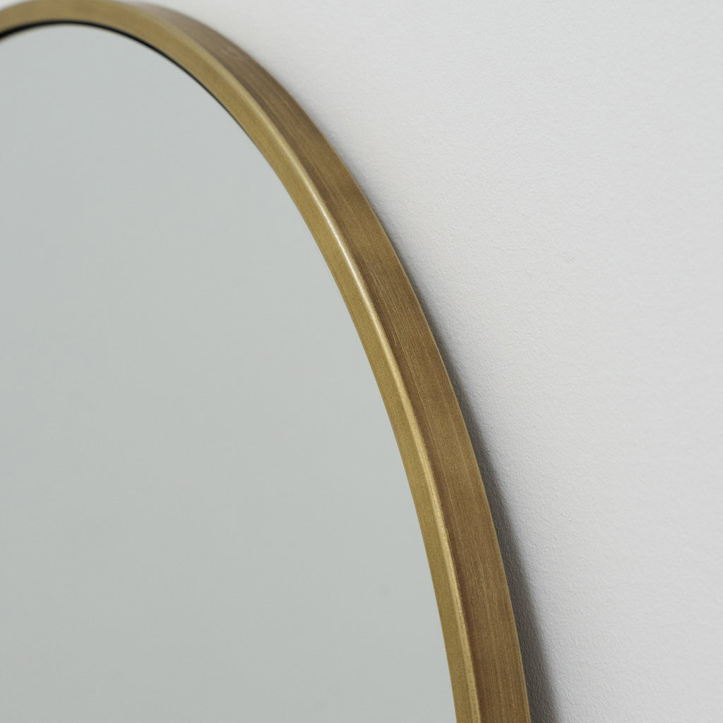Full Length Gold Large Arched Metal Mirror 160cm x 60cm
