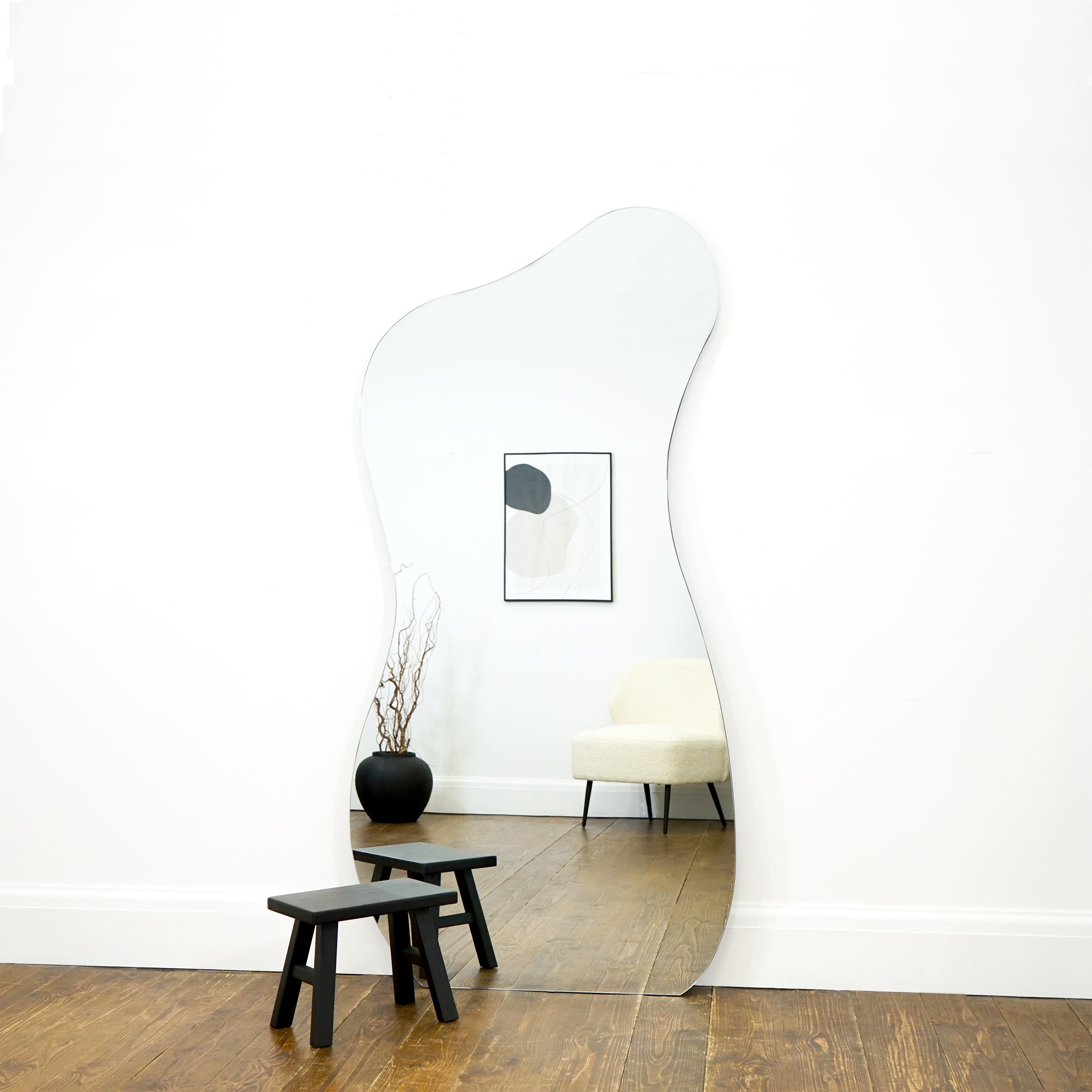 Large Frameless Full Length Pond Mirror 170cm x 80cm