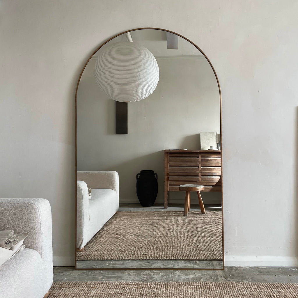 Liberty - Gold Full Length Arched Metal Mirror 180cm x 110cm