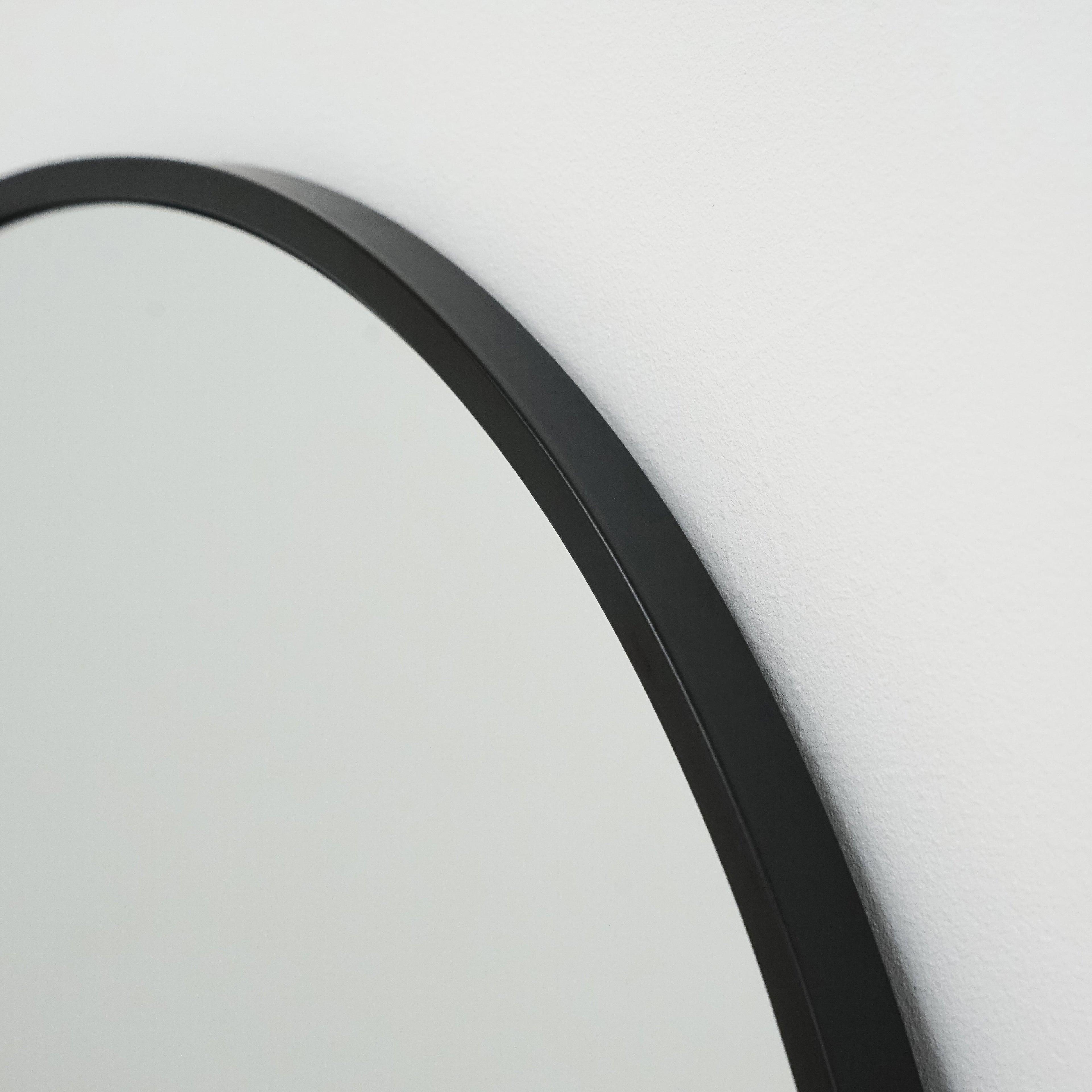 Full Length Black Large Arched Metal Mirror 160cm x 60cm