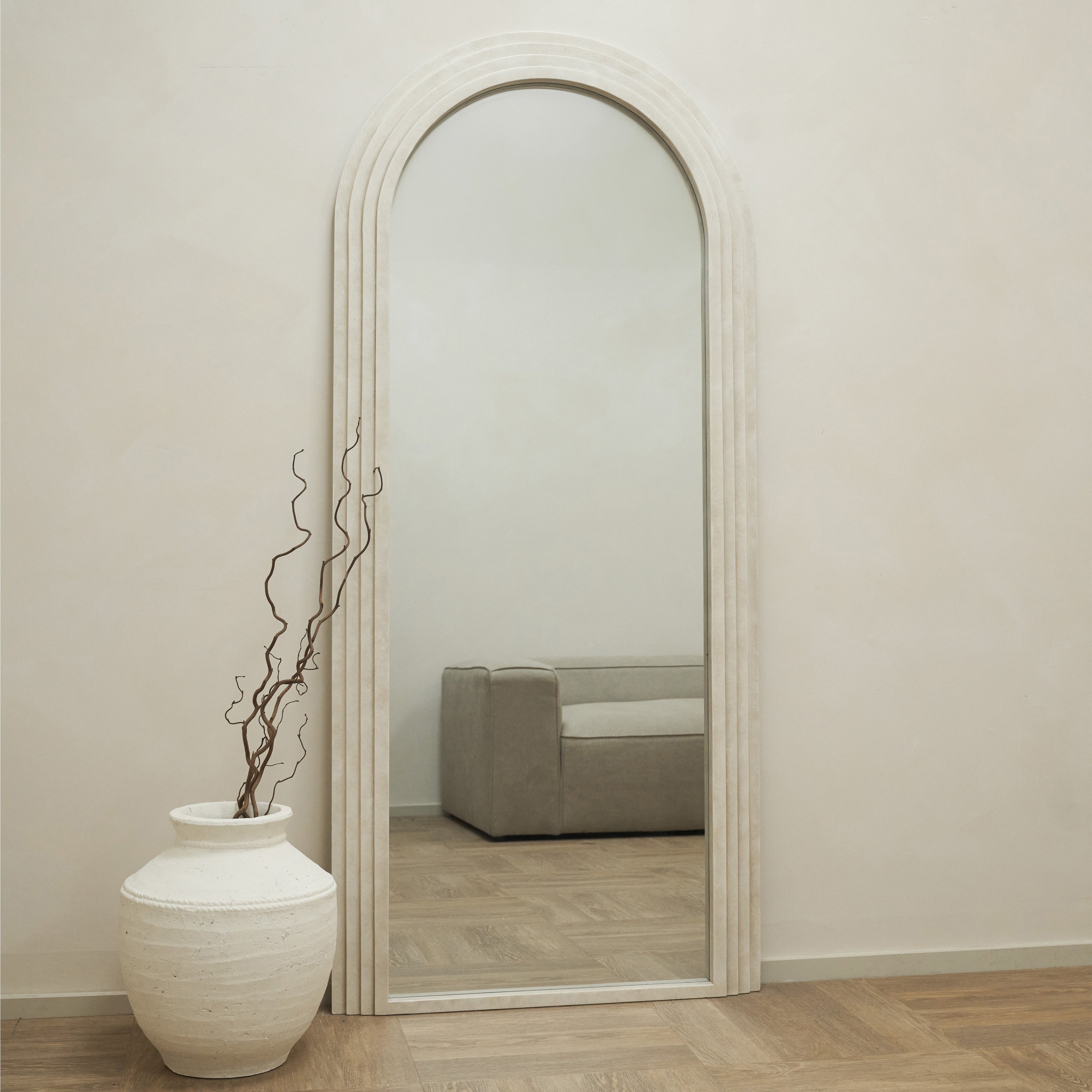 Full Length Arched Concrete Mirror 180cm x 80cm