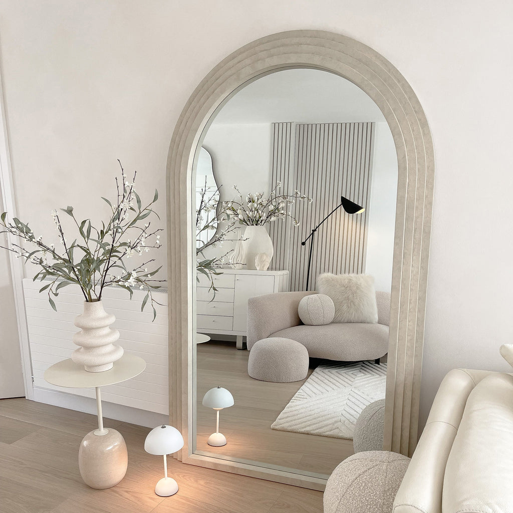 Full Length Arched Concrete Mirror 180cm x 110cm