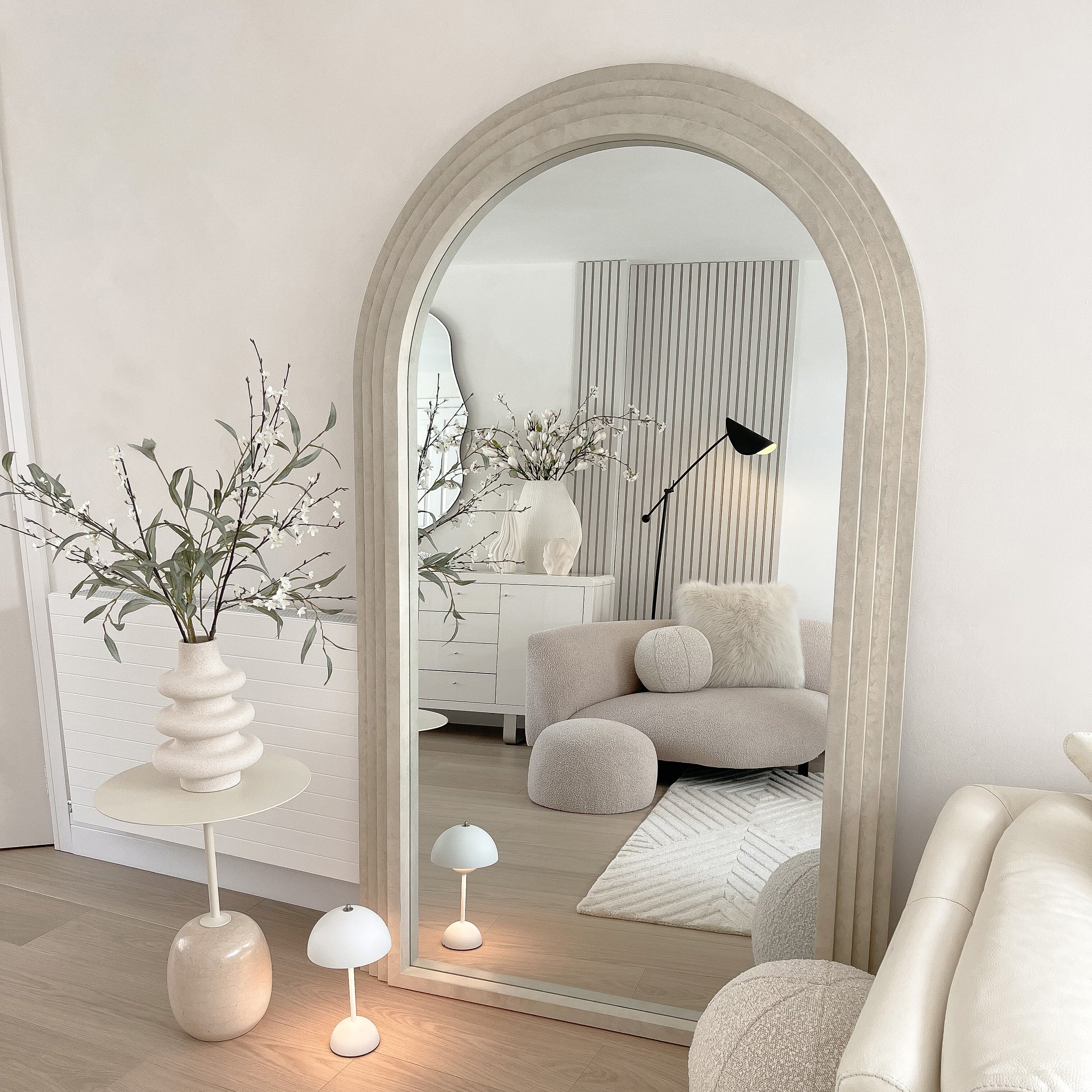Full Length Arched Concrete Mirror 180cm x 110cm