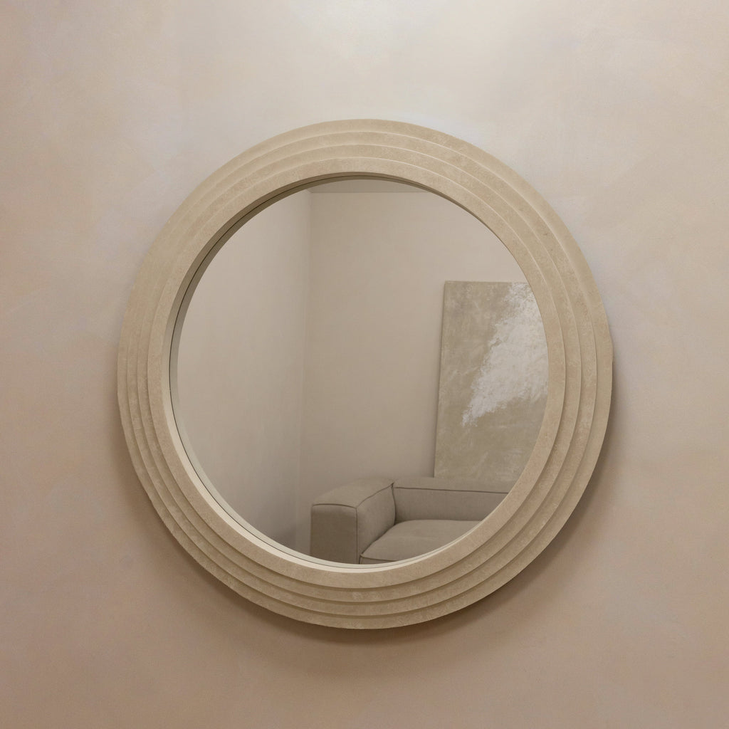 Round Concrete Wall Mirror 110cm x 110cm