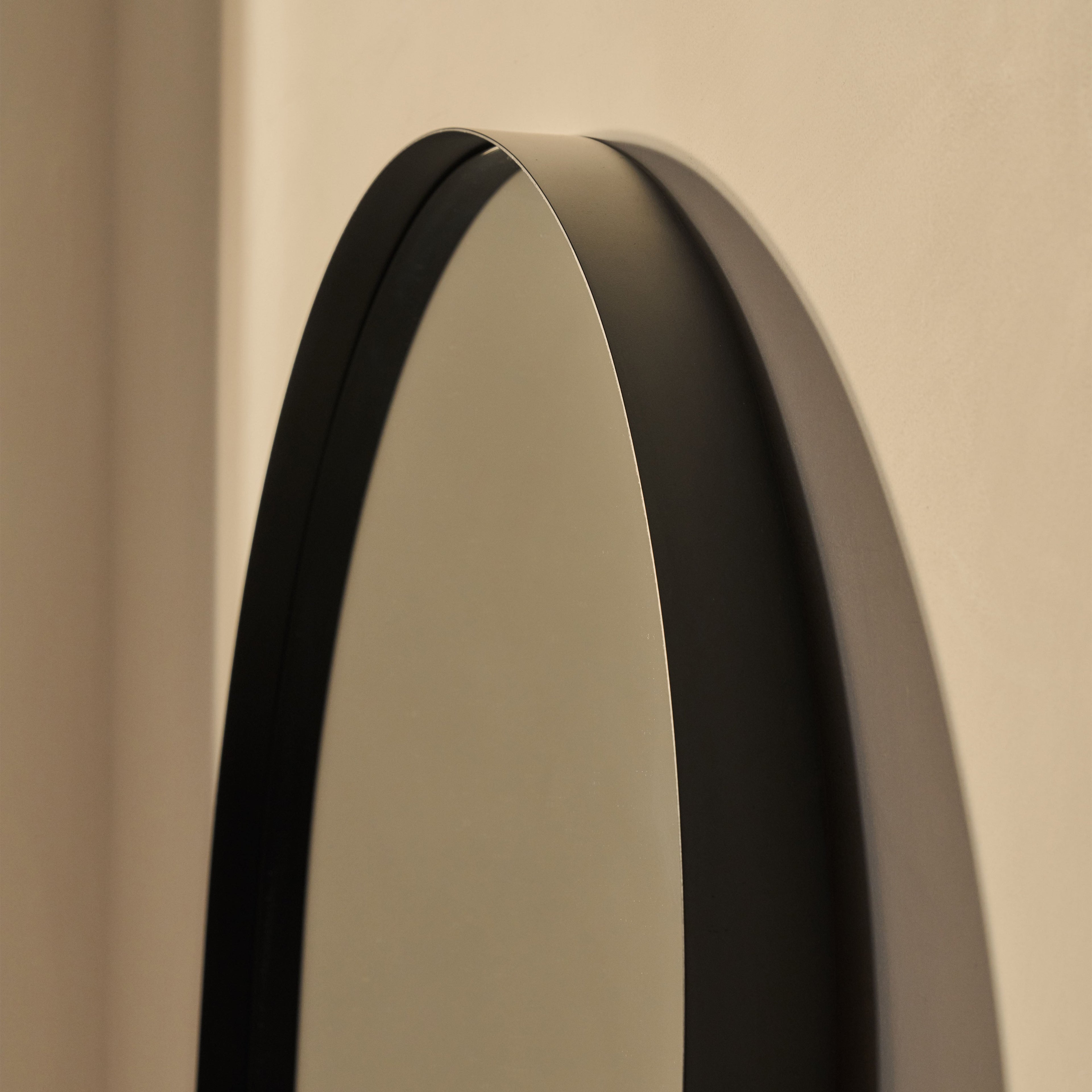 Full Length Arched Black Large Metal Mirror 170cm x 80cm