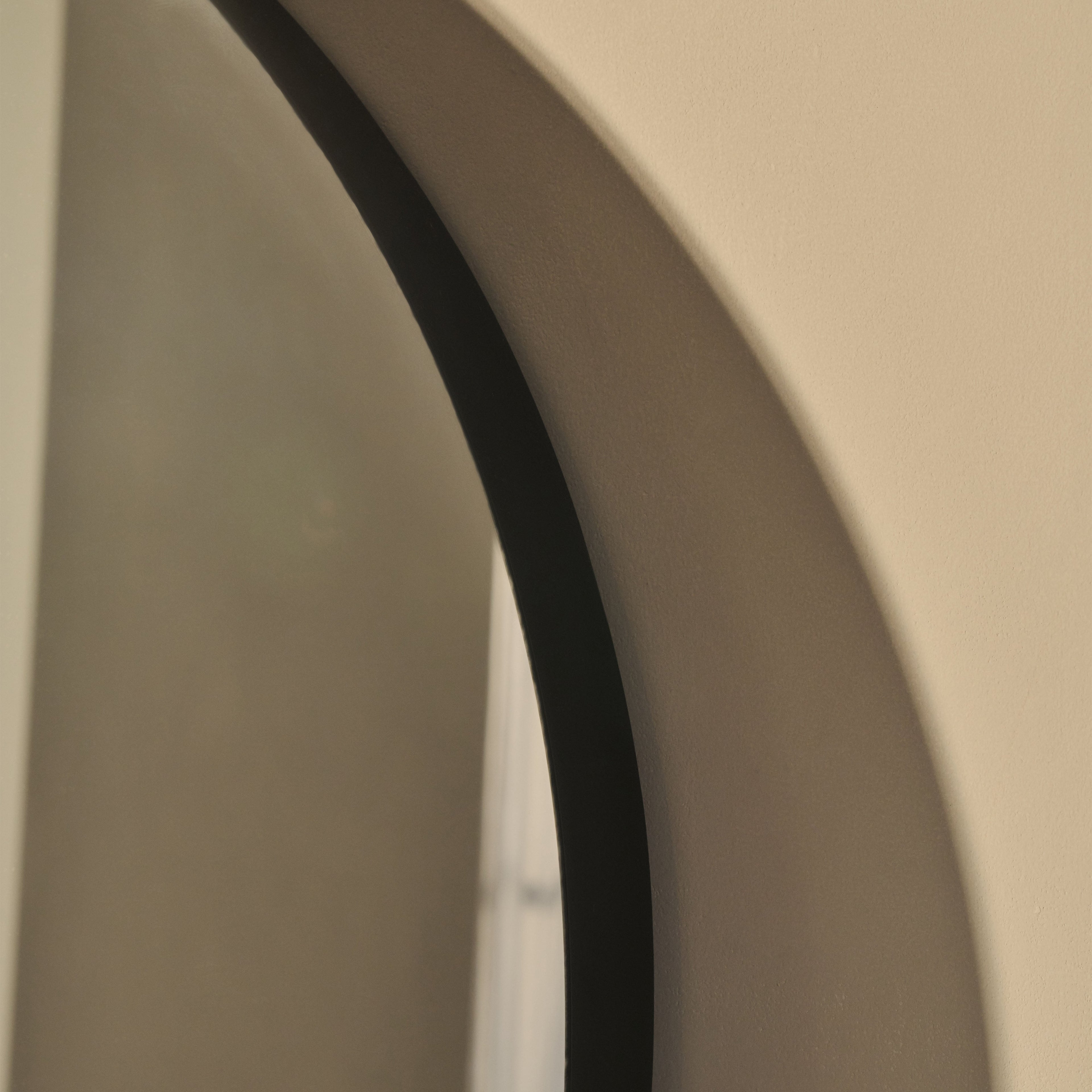 Full Length Arched Black Large Metal Mirror 170cm x 80cm