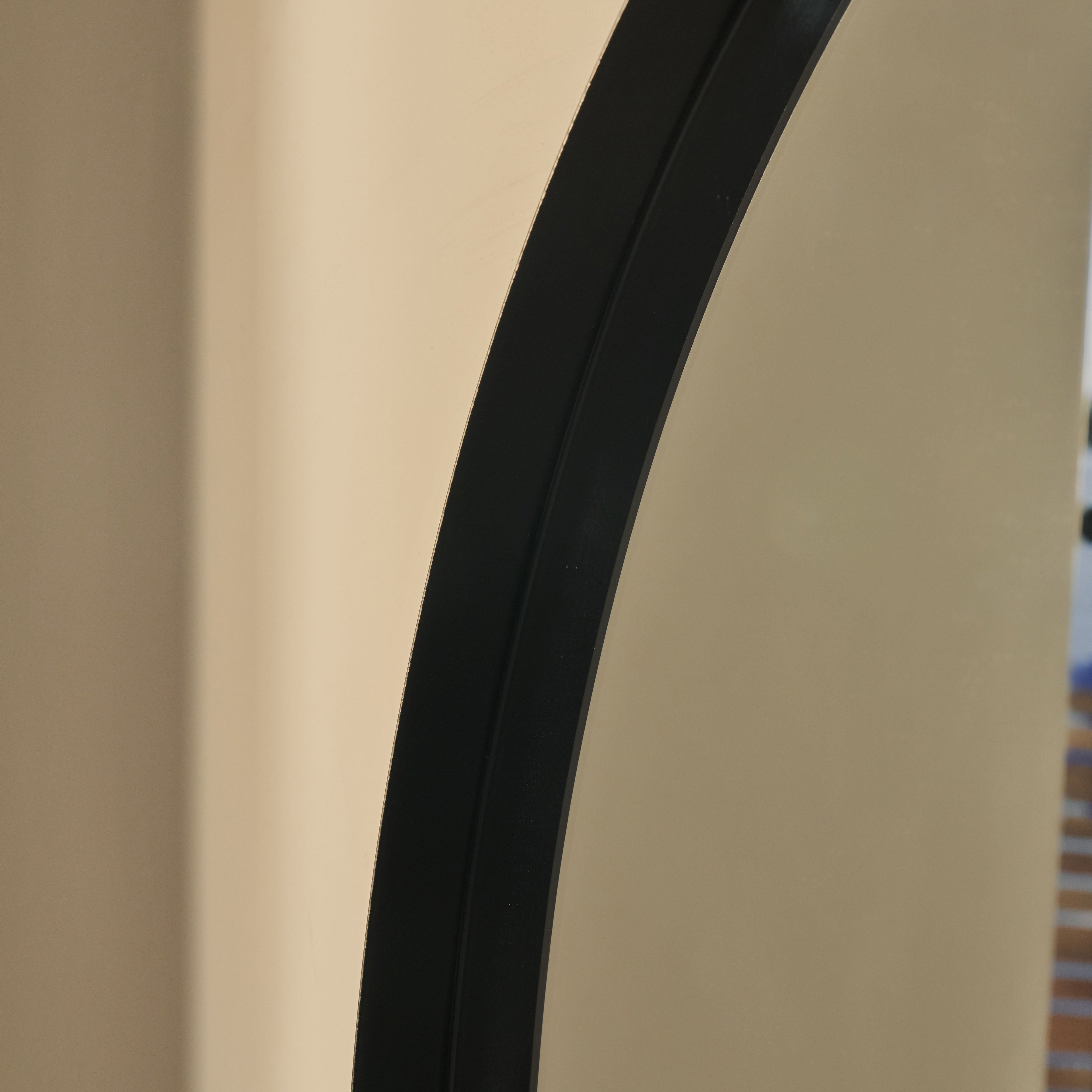 Full Length Arched Black Large Metal Mirror 170cm x 80cm